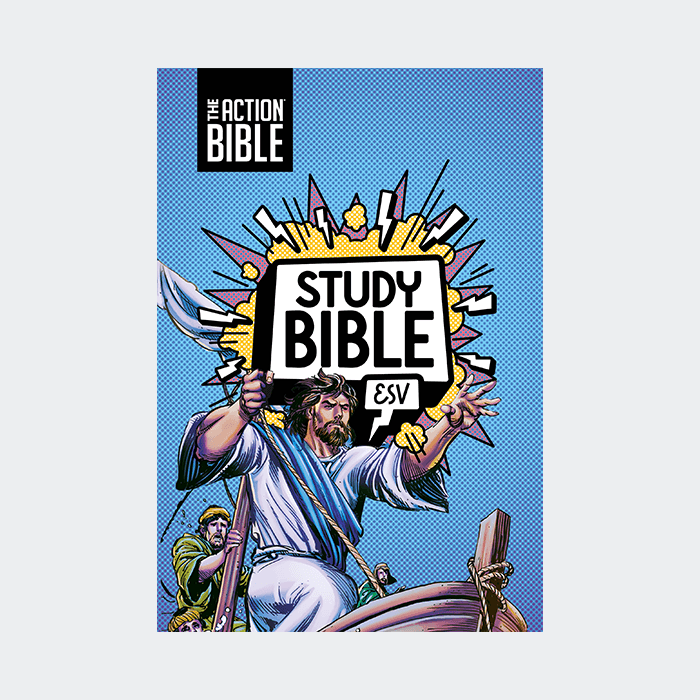 The Action Bible Study Bible ESV - Blue Premium Imitation Leather